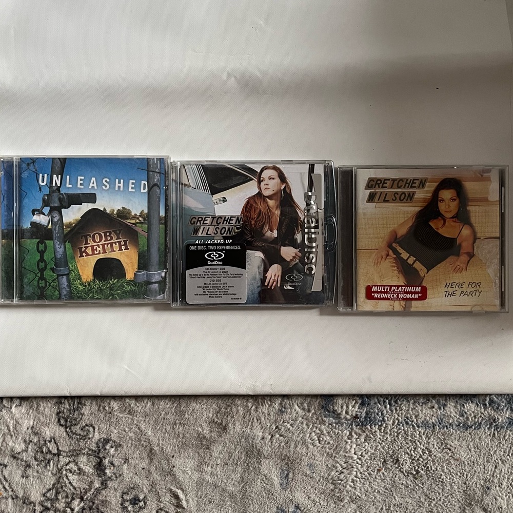 Three country music CD’s.